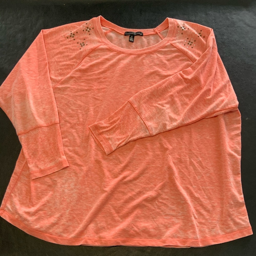 French Laundry tunic, rhinestone and metal accents